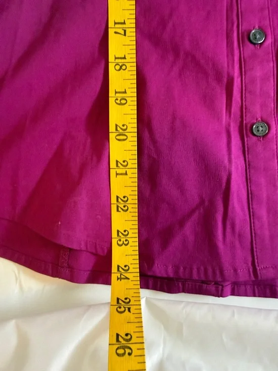 Express Magenta Button-Up Shirt - Picture 6 of 7